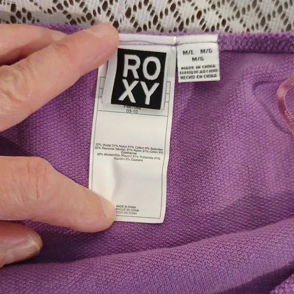 NEW! Roxy M/L Purple Top 6312 - Picture 3 of 7